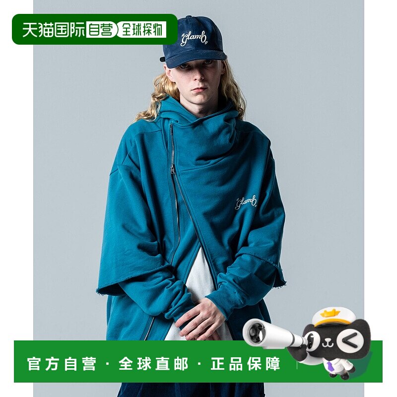 1h可退 日本直邮glamb 男女同款不对称设计层叠帽衫 GB0125/CS21