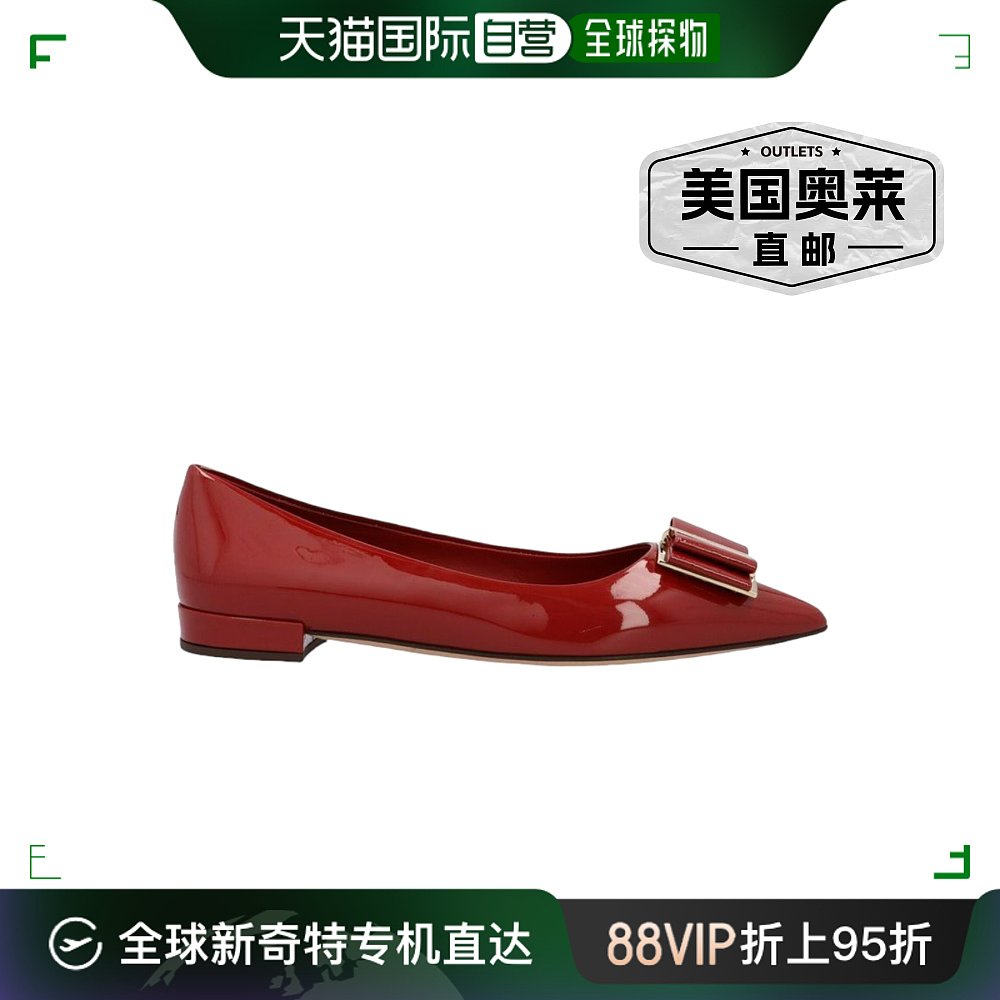 SALVATORE FERRAGAMO Zeri 10女式 724202红色平底鞋-多色【