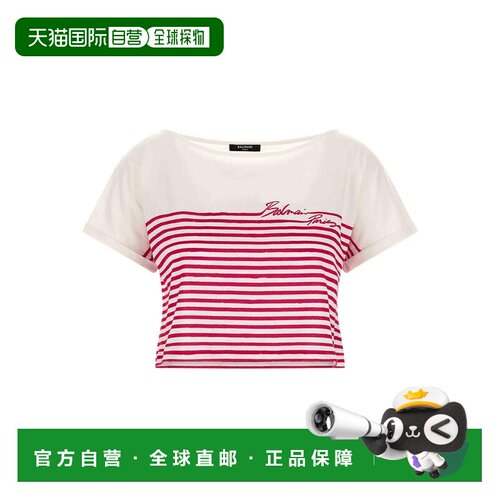 1h可退 香港直邮BALMAIN 女士T恤 GF1EE150GF53GVA SS2026 紫红色