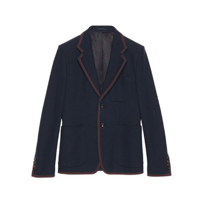 Gucci 织带平纹针织西装外套 770374ZAM6S