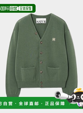 韩国直邮SATUR设计师款大气简约日常休闲个性开衫SA23FWMK07KH