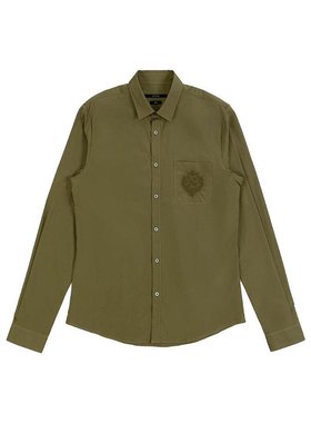 GUCCI 男士衬衫 387432211312974 SS2021 绿色 纽扣衬衫