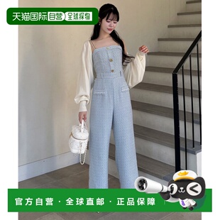 日本直邮ROYAL PARTY 女士 双链装饰粗花呢连体裤 74613611