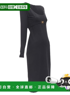 自营 Versace Tresor De La Mer Medusa吊带裙-黑色 美国奥莱直发