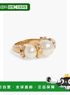 香港直邮valentino 华伦天奴 女士 铆钉镀金人造珍珠戒指 W2J0R69