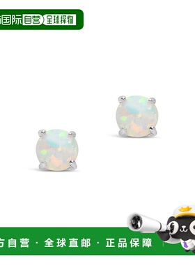 sterling foreverSterling Silver 6mm Opal Studs - silver 【美