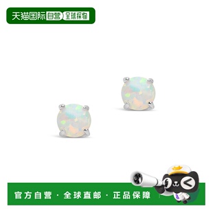 sterling foreverSterling Silver 6mm Opal Studs - silver 【美