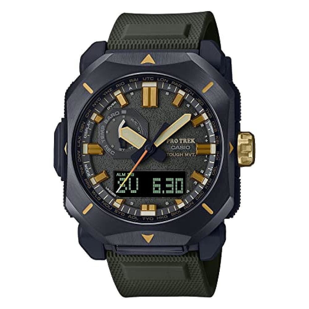 Casio卡西欧男表ProTrekClimber电波光能绿PRW-6900Y-3JF