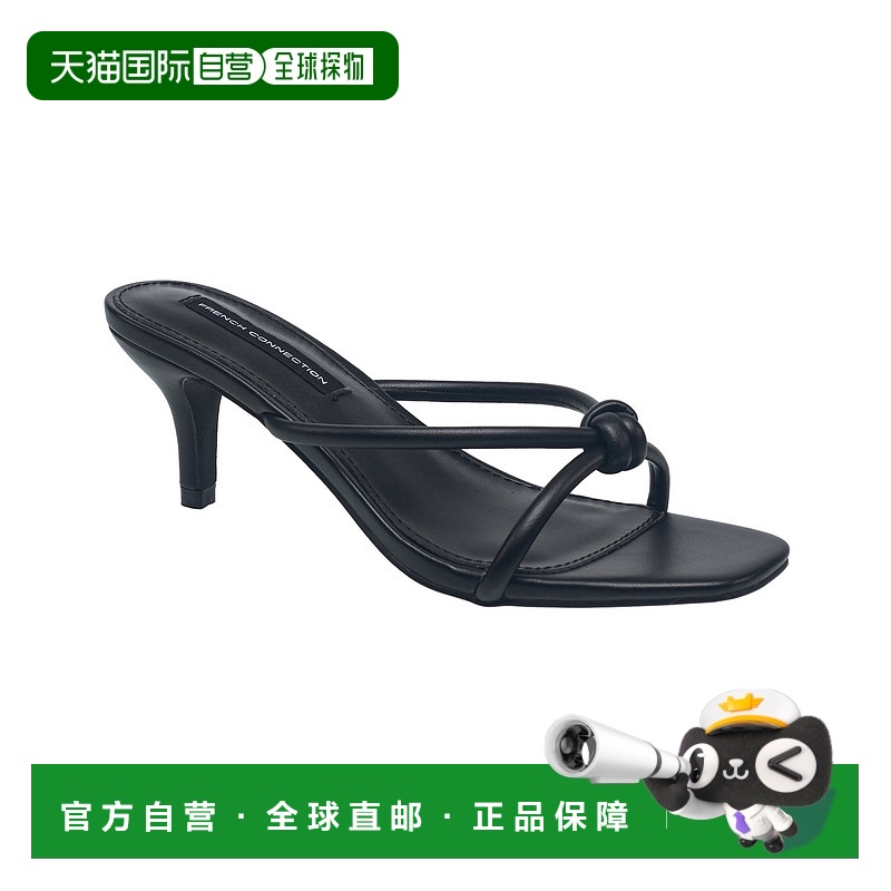 自营 French Connection女式斜纹小猫高跟鞋-黑色 美国奥莱直发