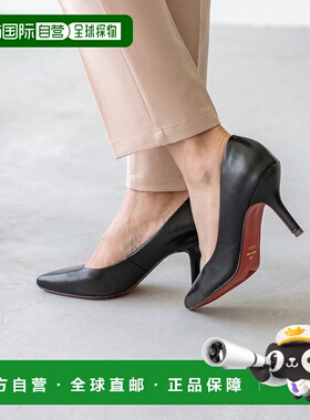 【日本直邮】Menuemenue8cm鞋跟高跟鞋（黑红鞋底/光滑色浅口浅口
