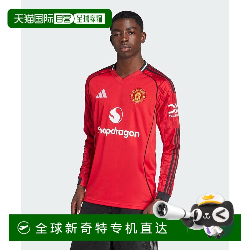 1h可退 日本直邮adidas 曼联25/26长袖球衣 男装 Slim Fit V领 Ae