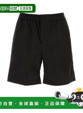 香港直邮Ami Paris 女士短裤 HSO304PA0007001 CO 黑色 松紧腰短