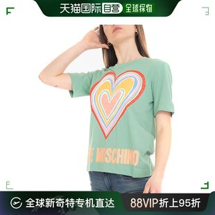 LOVE MOSCHINO女士爱心亮片棉质短袖 莫斯奇诺 香港直邮MOSCHINO