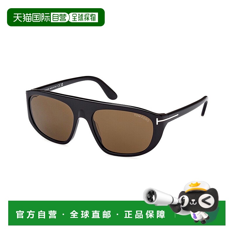 自营Tom Ford中性款FT100201J 58mm太阳镜-黑色 美国奥莱直发