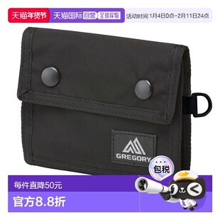日本直邮GREGORY SNAP WALLET 三折钱包137588 1041黑色男女皆宜