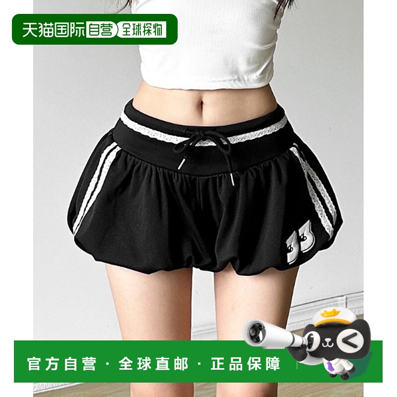 1h可退 日本直邮WEGO 女装 Y2K风格 高腰宽松 短裤 侧边线条设计
