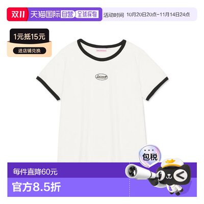韩国直邮Ames Worldwide女士女装T恤SYMBOL LOGO EMBROIDERED CRO
