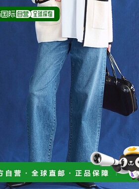 日本直邮23区 弹力阔腿牛仔长裤牛仔裤阔腿裤 234613EW15534裤子