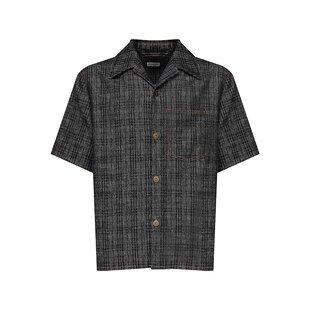 BURBERRY 男士衬衫 8113431 AW2025 蓝色 Check Denim Shirt