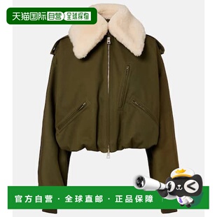皮毛饰边夹克 1h可退 女士 纪梵希 green绿色 香港直邮Givenchy