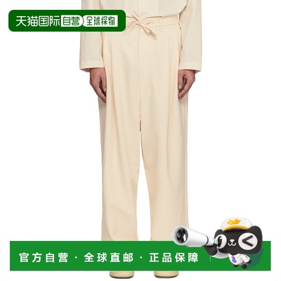 1h可退 香港直邮潮奢 Lemaire 男士 灰白色 Drawstring Pleated