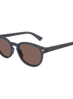 BOTTEGA VENETA 男士眼镜 BV1253S005 CO 棕色 圆形太阳镜