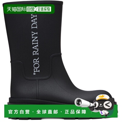 1h可退 香港直邮off-white 女士 黑色 Reboot Rainy Days 中筒靴