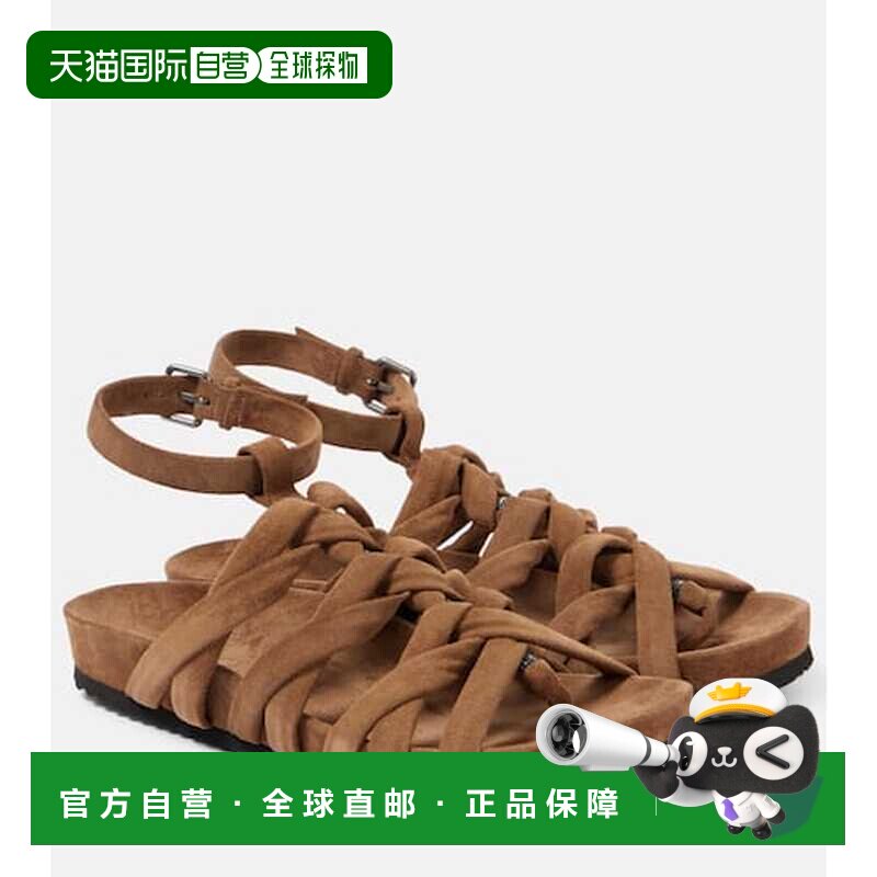 香港直邮Brunello Cucinelli 布内罗 古奇拉利 女士 绒面革凉鞋 M