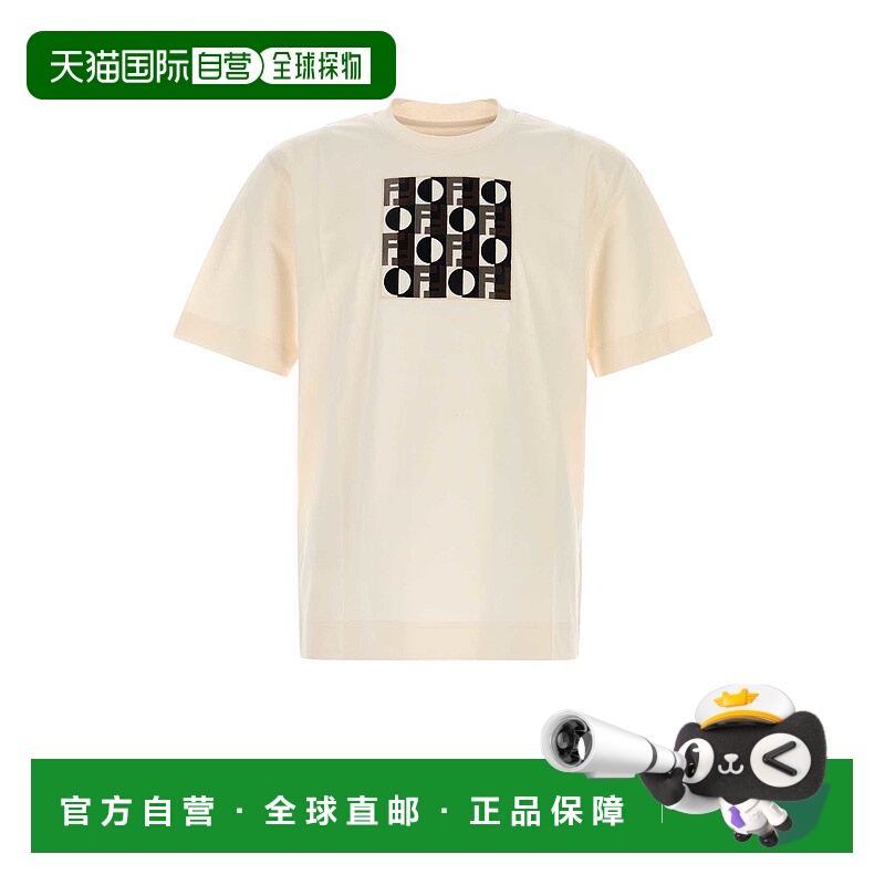 1h可退 香港直邮FENDI 男士T恤 FY0936AOZ2F1J7C AW2025 白色 T-S