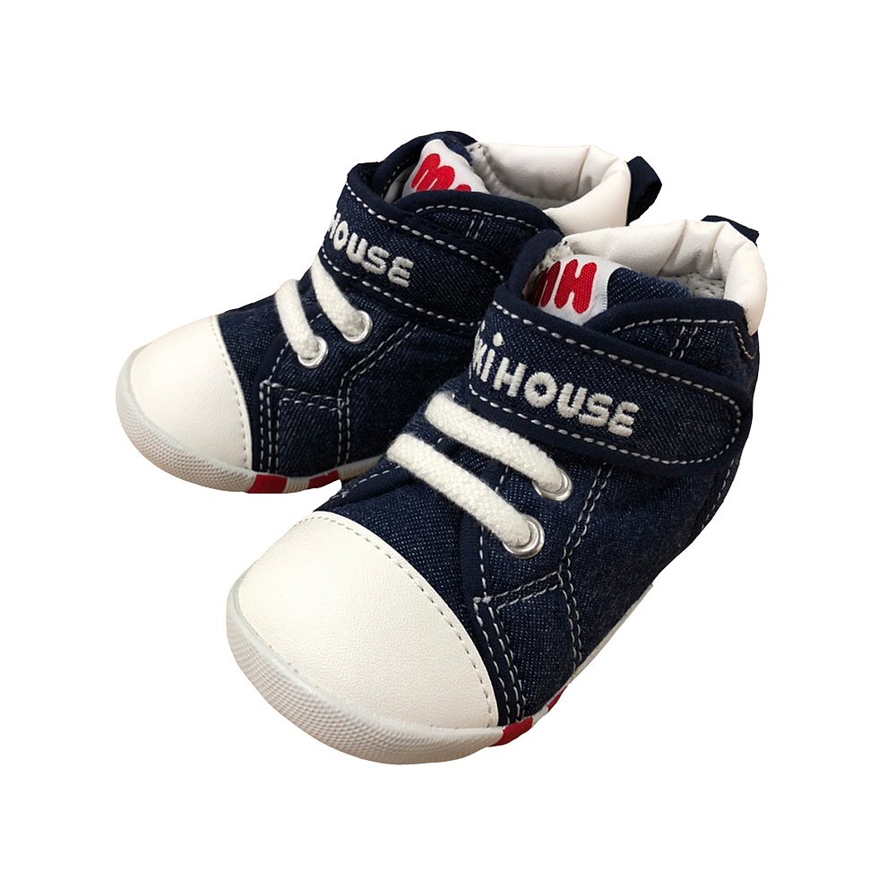 mikihouse 藍色帆布鞋一段童鞋男女童12.5-13.5cm图片