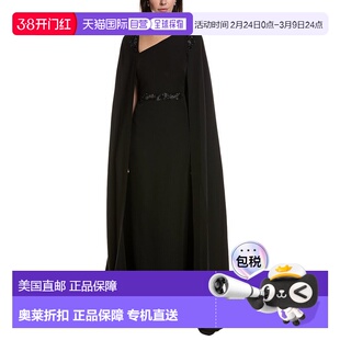 自营Marchesa Notte Stretch Crepe Gown - black 美国奥莱直发