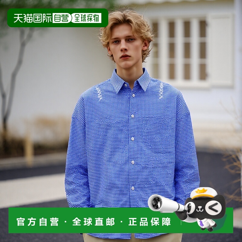 香港直邮MARNI 男士衬衫 CUMU0061S5UTP787CHB61 SS2025 蓝色