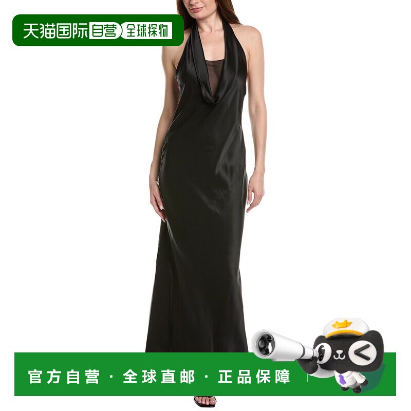 自营Helmut Lang真丝长裙-黑色连衣裙 美国直发奥莱