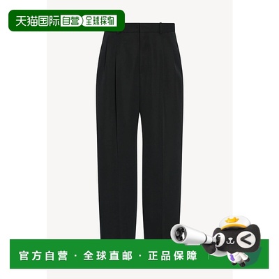 1h可退 香港直邮The Row 男士 ZEV 黑色羊毛裤子 1138W4081男装
