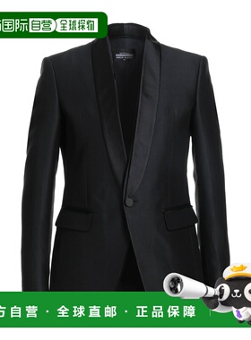 1h可退 香港直邮Dsquared2 二次方 男士 西装外套 black黑色 舒适