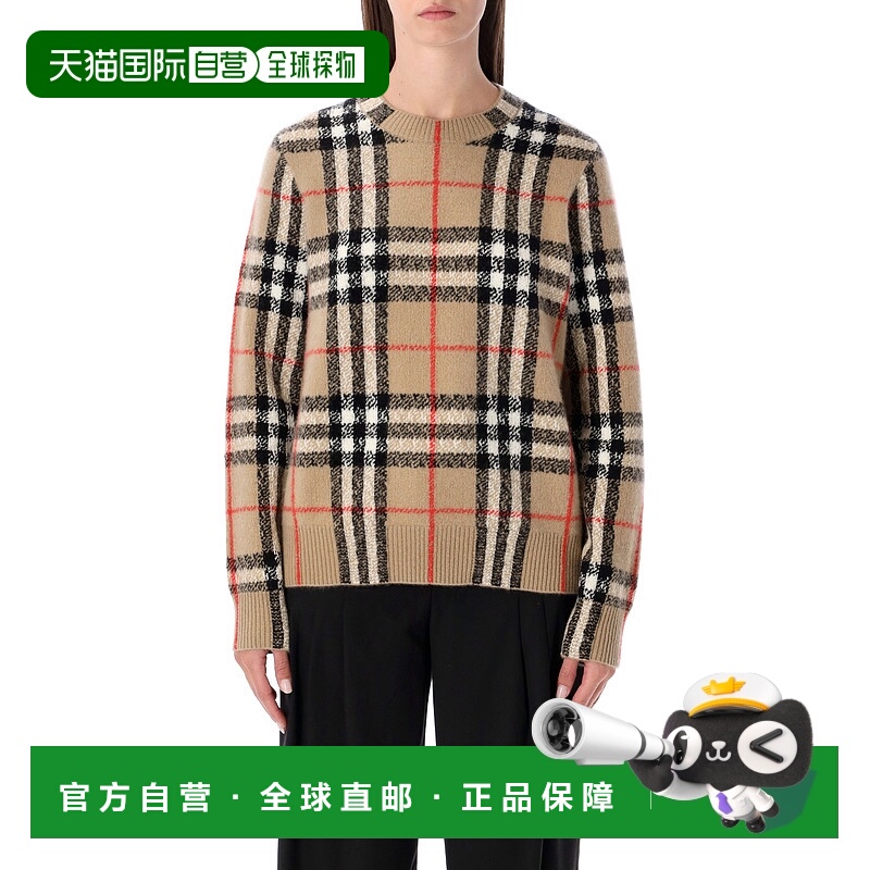 1h可退 香港直邮潮奢 Burberry 巴宝莉 女士 LONDON 格纹羊毛-山