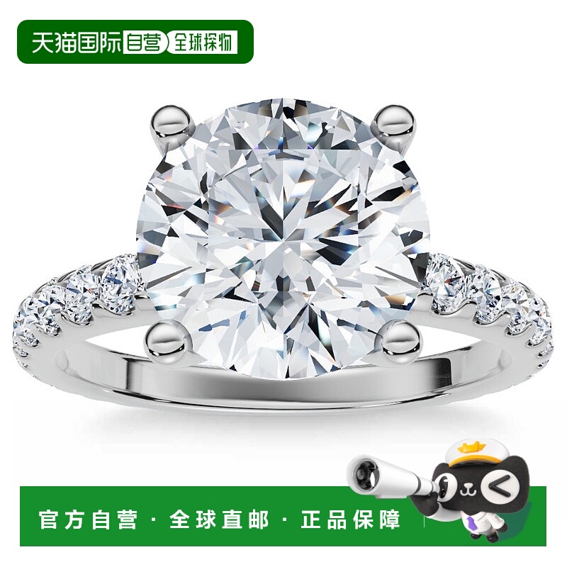 自营 pompeii3Certified 3.40Ct Round Cut Diamond Engagement R