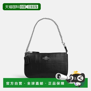 美国奥莱直发 黑色 自营Coach蔻驰女包OutletNolita19 银色