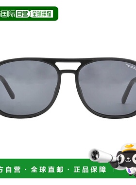 自营Tom Ford Rosco Smoke Pilot Men's Sunglasses FT1022 01A 5