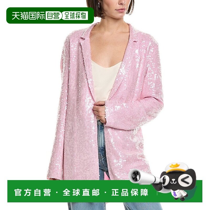 自营LAPOINTE Sequin Blazer - Pink 外套美国直发奥莱