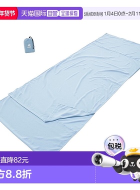 日本直邮LOGOS-徽标抗菌和除臭的柔滑内睡袋（蓝色） 睡袋盖户外