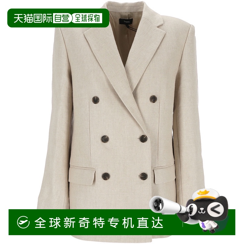1小时内可退 欧洲直邮theory 女士 休闲西装西服亚麻