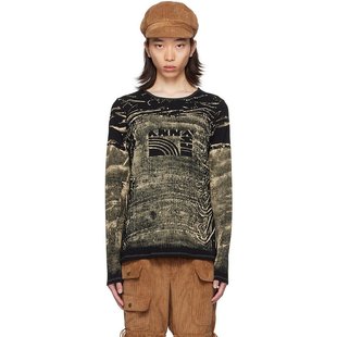 sui安娜苏男士 男装 T恤长袖 简约时尚 圆领徽标上装 美国直邮Anna