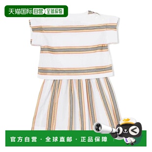 香港直邮BURBERRY 白色 女童连衣裙 AW2023 Icon 80364891 1h可退