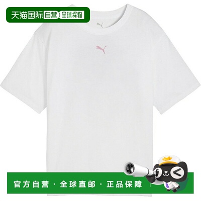 日本直邮PUMA 女士花卉猫咪图案 T恤Wellness 短袖528309-02