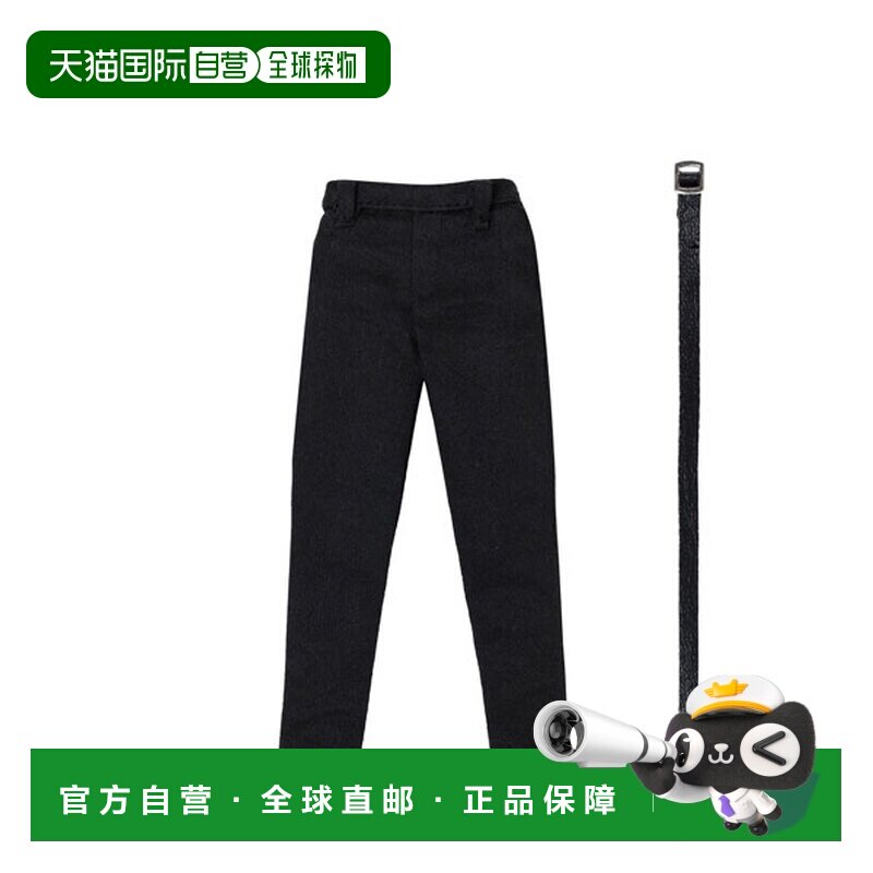 日本直邮Azone 1/6比例细腿裤与腰带套装黑色人偶服饰图片
