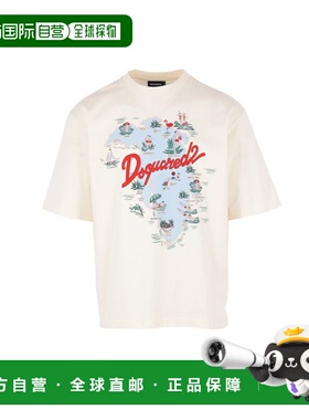 香港直邮Dsquared2 二次方 男士 標誌印花圓領 T 卹 S71GD1643D20