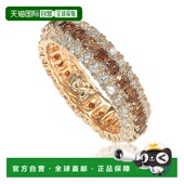 Suzy 排永恒戒指 Levian 自营 玫瑰纯银棕色方晶锆石 棕色 美