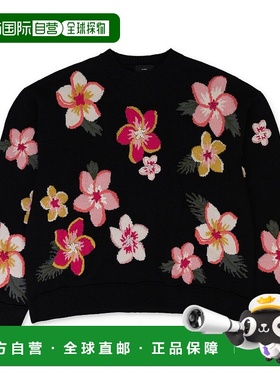 自营alanui花INTARSIA黑色毛衣-黑色 美国奥莱直发