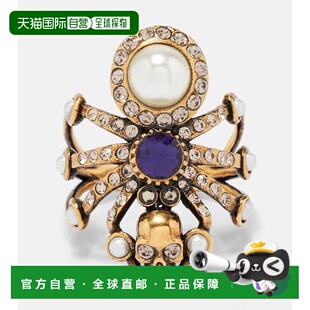 1h可退 香港直邮潮奢 mcqueen 亚历山大 麦昆 女士 蜘蛛精饰戒指